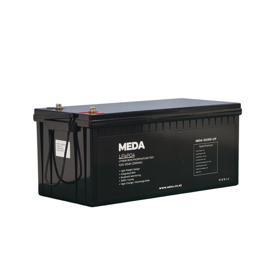 MEDA 12v 200ah Lithium Battery with Bluetooth