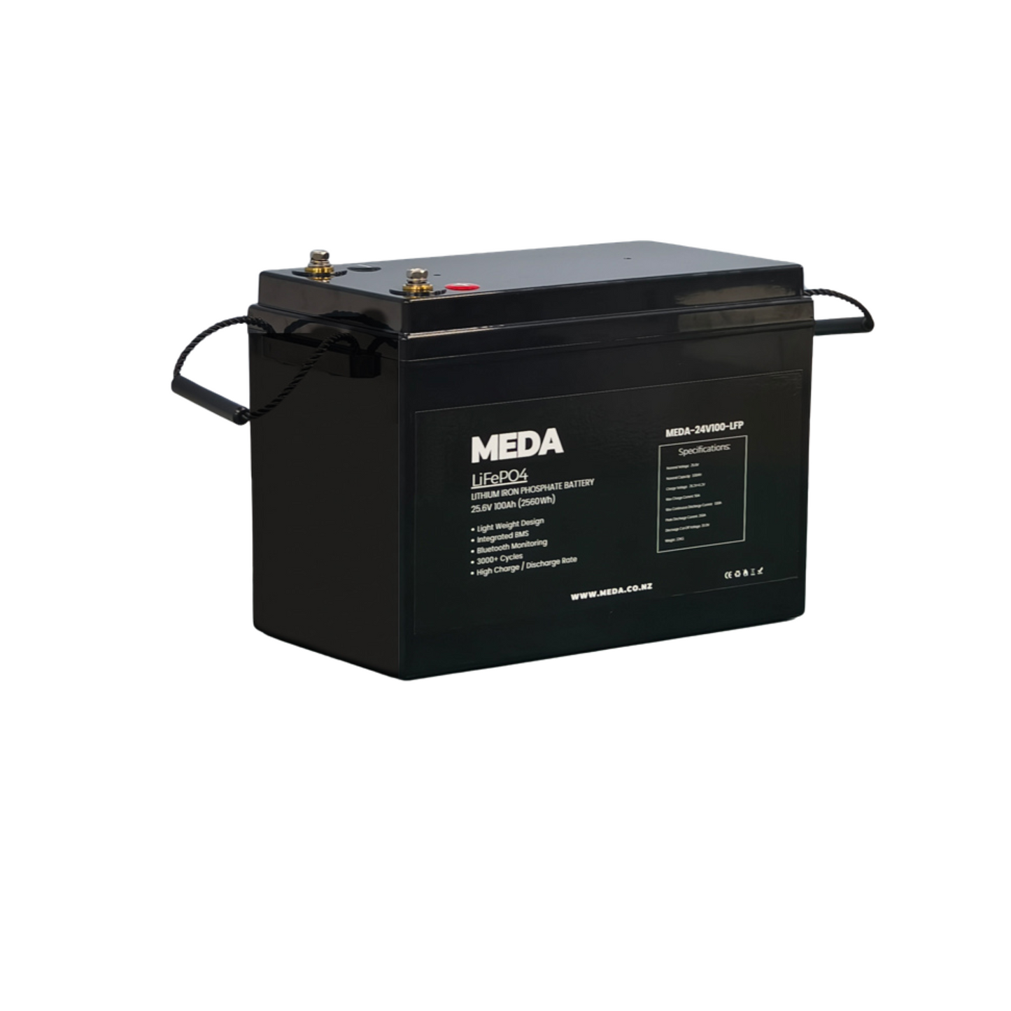 MEDA 24v 100ah Lithium Battery with Bluetooth