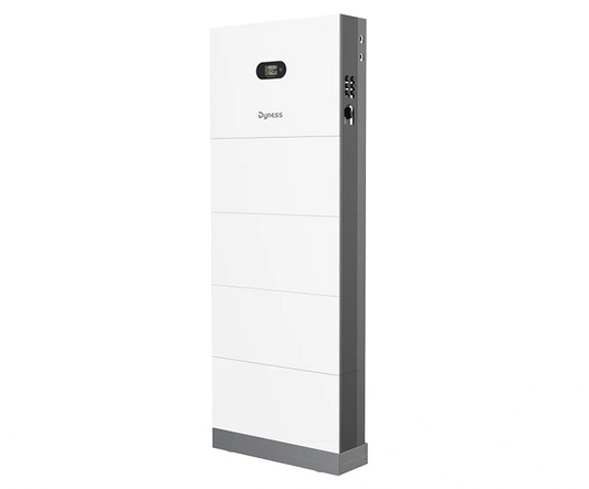 Dyness Cygni all-in-one hybrid inverter and battery stack