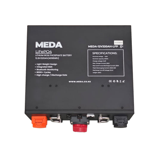 MEDA 12v 320ah Lithium Battery with Bluetooth