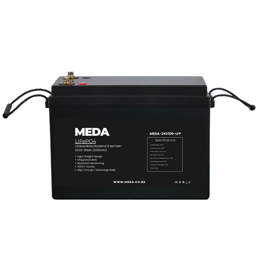 MEDA 24v 100ah Lithium Battery with Bluetooth