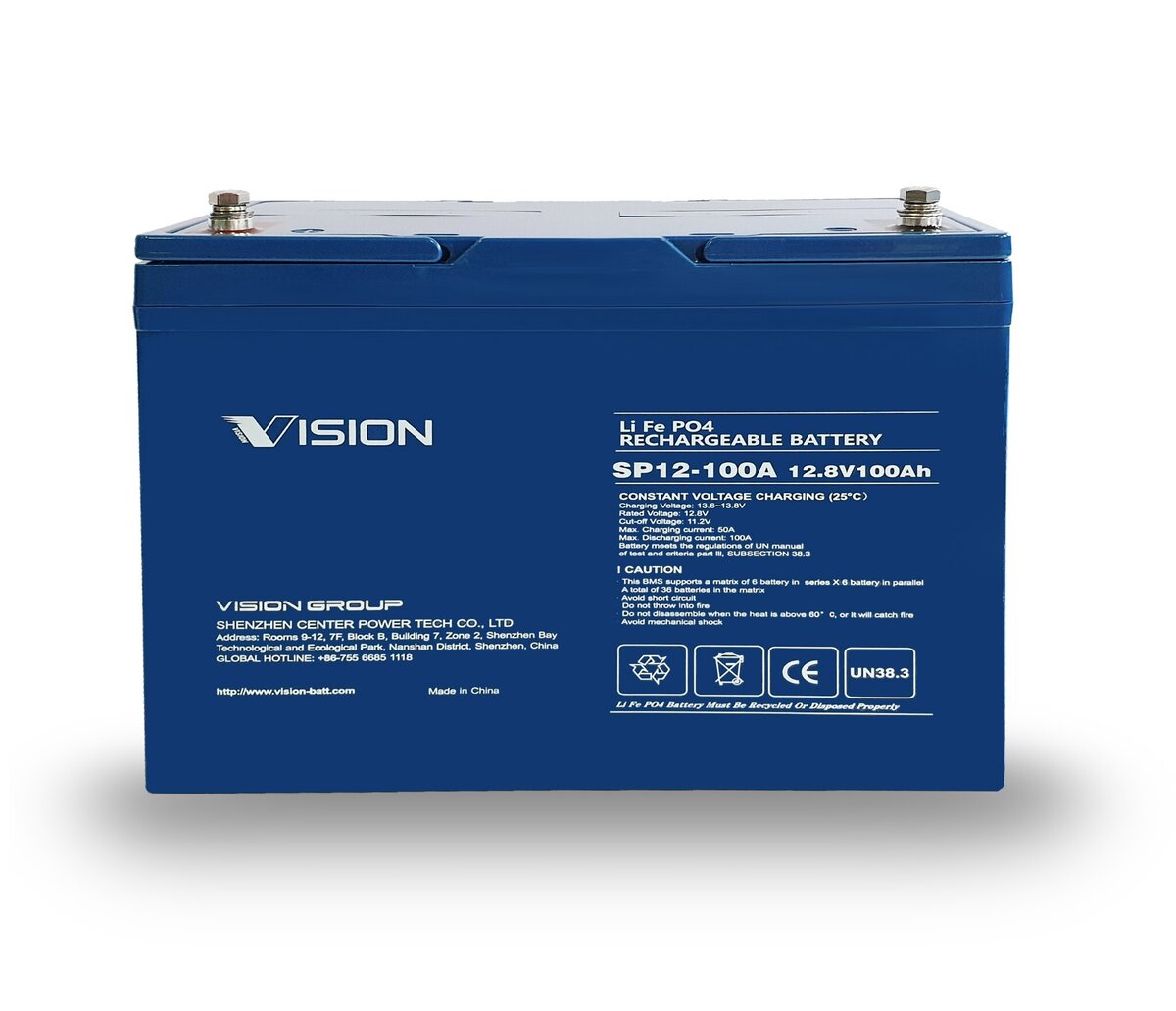 Vision 12v 100ah Lithium Battery
